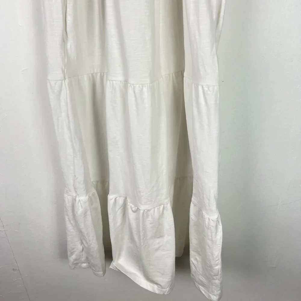NWOT Old Navy Tiered Slub-Knit Midi Cami Swing Dress White Size Large L NEW - Picture 12 of 13